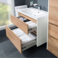 Mereo Opto, koupelnová skříňka s umyvadlem z litého mramoru 61 cm