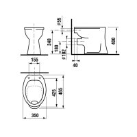 Jika Dino WC stojící, zadní odpad, H8220000000001