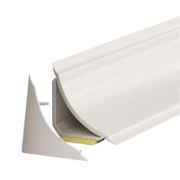 Vanová lišta lepící, bílá, 185 cm