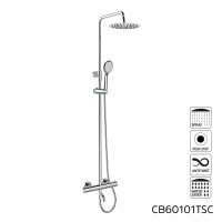 Mereo Termostatická vanová baterie s talířovou kulatou sprchou