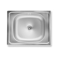 Dřez s přepadem, nerez DR40/50A