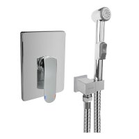 Mereo Podomítková baterie s bidetovou sprchou, Mada, Mbox, hranatý kryt, chrom