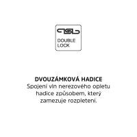 Mereo Sprchová hadice dvouzámková 150 cm, nerez