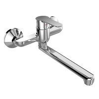 Mereo Dřezová nástěnná baterie, Zuna, s ramínkem plochým rovným 210 mm, chrom