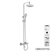 Mereo Termostatická vanová baterie s talířovou kulatou sprchou