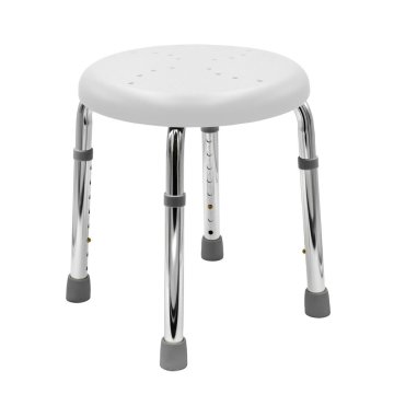 Koupelnová stolička, průměr 45 cm, bílá