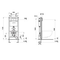 Laufen rámový samonosný podomítkový modul CW3, H8946620000001