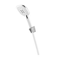 Mereo Vanový set, třípoloh. sprcha, sprch. hadice bílá lesklá sys. zabraňující překroucení