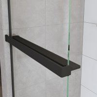 Mereo Polička k WALK IN, 120 cm, černý ALU
