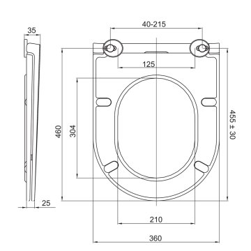 Mereo WC set - Smart flush rimless WC oblé, modul pro sádrokarton, bílé hranaté tlačítko