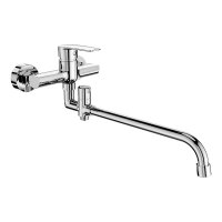 Mereo Nástěnná baterie do byt. jádra, Pego, 150 mm, s trubkovým ramínkem ø 18 mm - 330 mm, bez přísluš.
