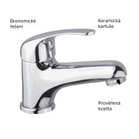 Mereo Umyvadlová stojánková baterie, Lila, bez výpusti, chrom