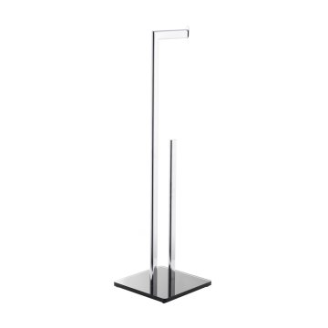 Optima Glass držák toaletního papíru se zásobníkem, chrom/černá