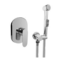 Mereo Podomítková baterie s bidetovou sprchou, Viana, Mbox, oválný kryt, chrom