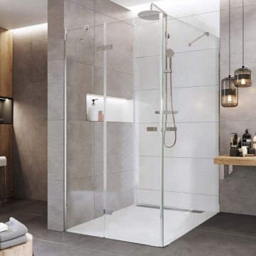 Mereo Novea sprchový kout, obdélník, levé dveře a pevný díl, sklo Čiré
