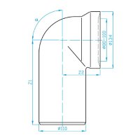 WC dopojovací koleno 90°, bílé
