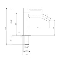Small umyvadlová stojánková baterie na studenou vodu, SM24