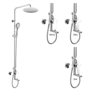 Mereo Vanová baterie s talířovou kulatou slim sprchou ø 250 mm, nerez