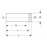 Geberit přímé hrdlo odpadní pro závěsné WC, 366.887.16.1