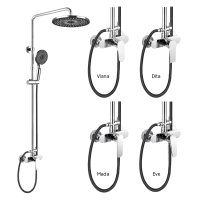 Mereo Sprchová baterie s talířovou kulatou sprchou, černá