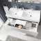 Mereo Aira, koupelnová skříňka s umyvadlem z litého mramoru 61 cm, šedá