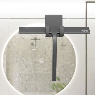 Mereo Stěrka na sklo silikonová, š. 280 mm, s držákem, šedá