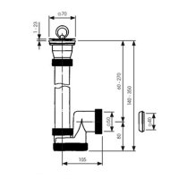 Slovarm dřezový sifon, T-733