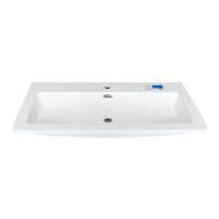 Nábytkové  umyvadlo, 91x46,5x16 cm, litý mramor, bílé