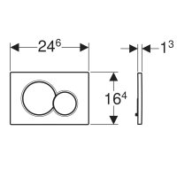 Geberit Sigma01 ovládací tlačítko, chrom, 115.770.21.5