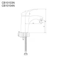 Mereo Umyvadlová stojánková baterie, Sonáta, s výpustí, chrom