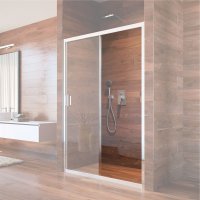 Mereo Pevný díl s profilem a těsněním pro CK80403K, 110x190 cm, sklo čiré, chrom ALU