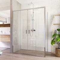 Mereo Sprchový kout, Lima, obdélník, výška 190 cm, chrom ALU, sklo Čiré