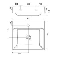 Ravak Natural umyvadlo 50 cm, XJO01250000