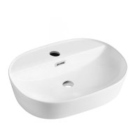 Mereo Umyvadlo na desku s přepadem, Lota, 500x380x150 mm, oválné, keramické