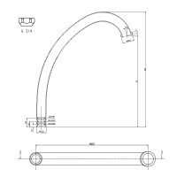 Mereo Ramínko trubkové, 16 cm