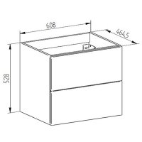 Mereo Aira, koupelnová skříňka 61 cm, Multidecor