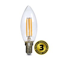 LED žárovka retro, svíčka 4W, E14, 3000K, 360°, 440lm