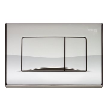 Mereo WC set - Rimless WC hranaté, modul pro sádrokarton, chrom hranaté tlačítko lesklé