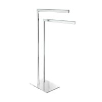 Optima Glass držák ručníků, chrom/bílá