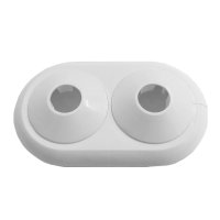 Krycí růžice dělená dvojitá, bílá