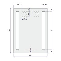 Mereo Zrcadlo 60x80 cm s LED osvětlením