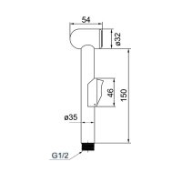 Mereo Ruční bidetová sprcha s držákem