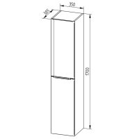 Mereo Mailo, koupelnová skříňka vysoká 170 cm, chrom madlo