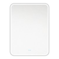 Getmi zrcadlo hranaté 60x80 cm, LED osvětlení, ocelově šedý rám, II. jakost, drobné škrábance rámu