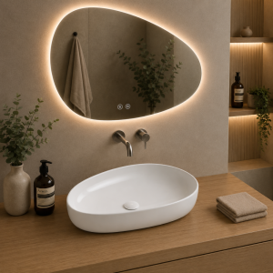 Nové trendy v koupelnovém designu: moderní umyvadla na desku a praktická umývátka