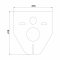Mereo WC set - Rimless WC hranaté, modul pro sádrokarton, chrom hranaté tlačítko lesklé