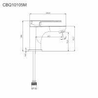 Mereo Umyvadlová stojánková baterie Mada s bidetovou sprchou