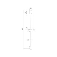 Mereo Držák sprchy posuvný 710 mm
