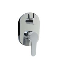 Mereo Sprchová podomítková baterie s přepínačem, Zuna, Mbox, oválný kryt, chrom