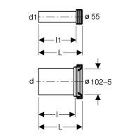 Geberit připojovací souprava pro závěsné WC, 152.426.46.1